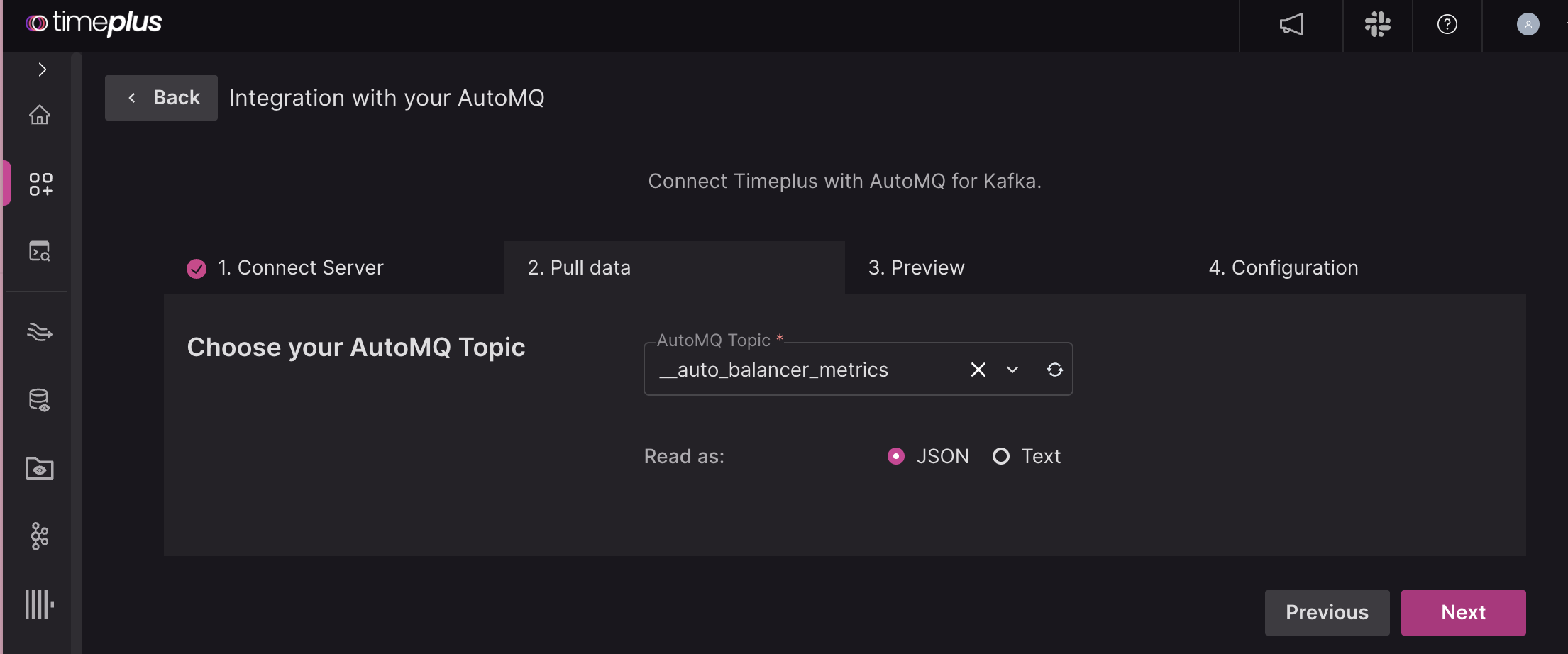 AutoMQ in Data Collection Page